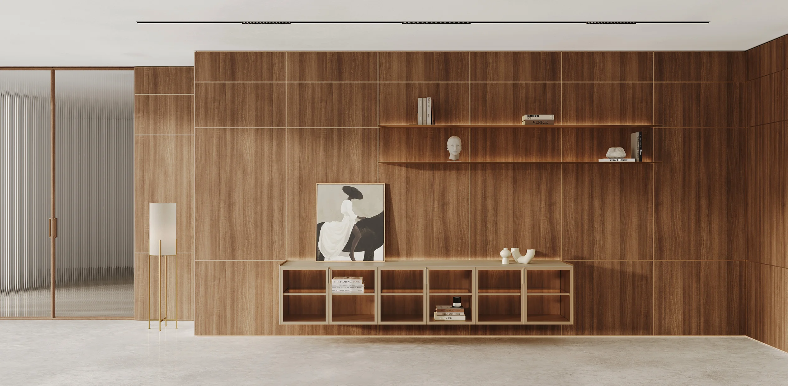 Стінові панелі. Оздоблення шпоном American Walnut matt